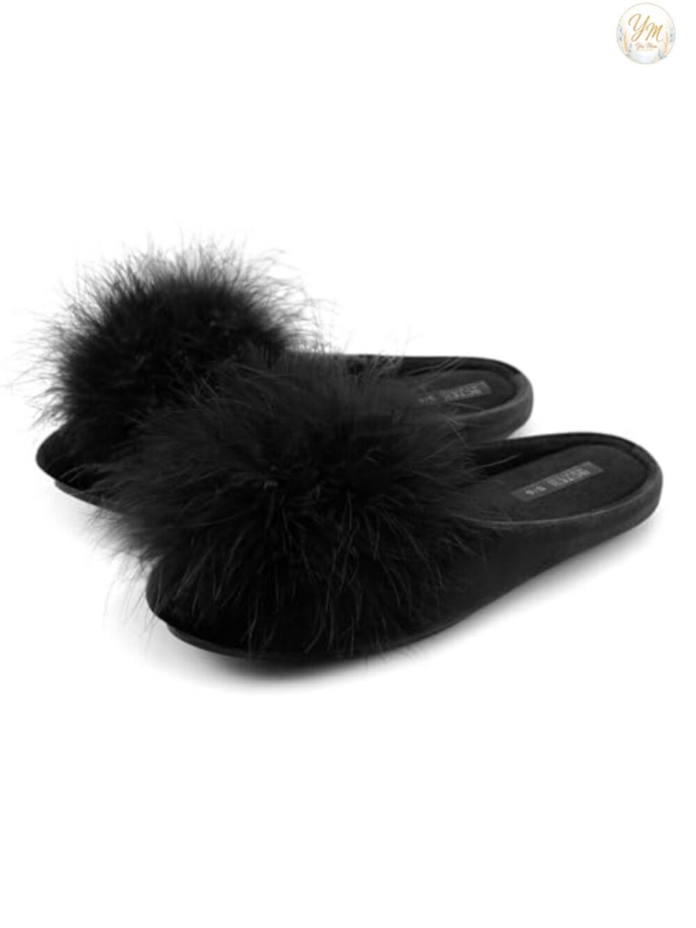 Women's Fuzzy Velvet Memory Foam House Slippers Non-Slip Closed Toe